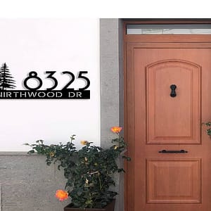 Tree Decor House Number