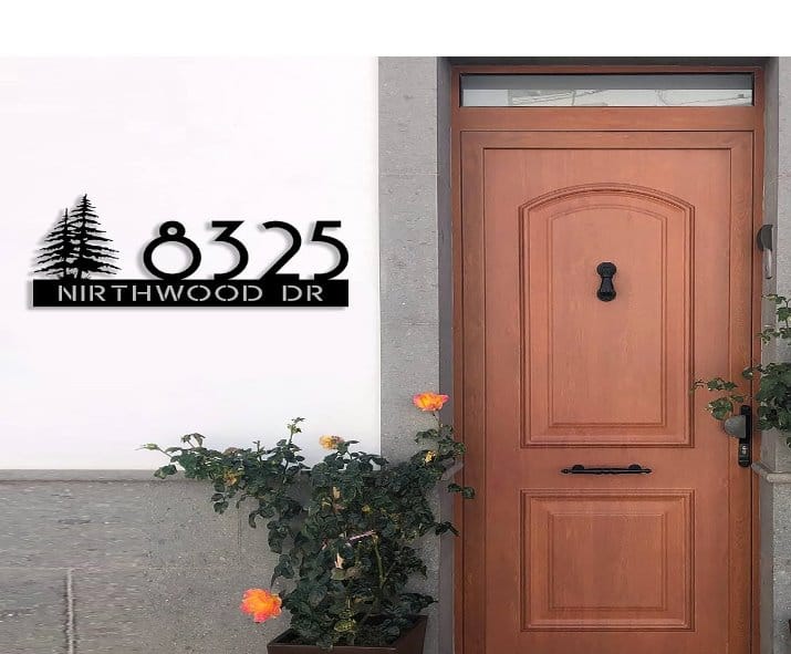 Tree Decor House Number